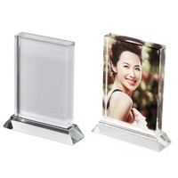 Marcos de Fotos Rectangulares en Blanco para Sublimación Qualisub de 150*120 mm, Marco de Fotos Cúbico de Cristal para Prensa de Calor, Más Vendidos