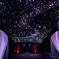 Kit d'éclairage LED à fibres optiques pour plafond de voiture, effet ciel étoilé scintillant, avec alliage d'aluminium, 32W RGB, télécommande via application, IP20, DC 12-24V