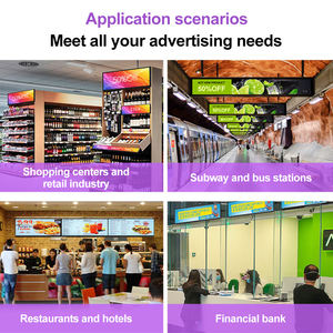 23.1 29 35 46.6 58.4 인치 좁은 베젤 분할 화면 LCD 광고 디스플레이 플레이어 터치 바 선반 실내 셀프 서비스 사업 - Product Image 3