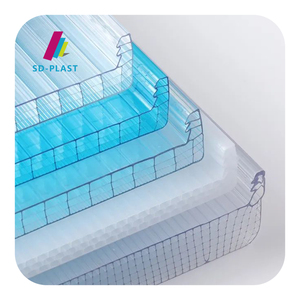 8mm 10mm 12mm Feuille de <span class=keywords><strong>polycarbonate</strong></span> en nid d'abeille transparente à 4 parois en H pour toiture de serre/U-Lock - Product Image 4