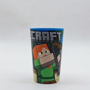 Gobelet à paille <span class=keywords><strong>Minecraft</strong></span> 250 ml en PP bleu, design cartoon écologique pour usage domestique, en plastique - Product Image 5