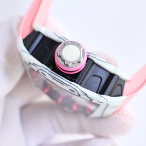 Reloj de Pulsera Esqueleto Impermeable con Textura Única, Popular en 2025, Caja de Fibra de Carbono, Puntero de Goma, Movimiento Mecánico, Alta Calidad, Unisex - Product Image 4