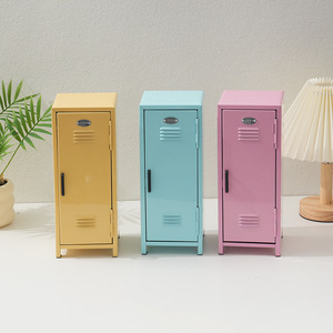 Tủ đựng đồ nhỏ màu hồng dành cho trẻ em, chất liệu kim loại nhỏ gọn, tiết kiệm không gian, làm bằng nhự<span class=keywords><strong>a</strong></span> ABS, có khó<span class=keywords><strong>a</strong></span>, dùng để đựng tiền mặt - Product Image 6