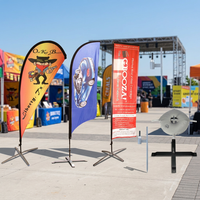Drapeau en forme de larme personnalisé imprimé pour la promotion de la plage, l'affichage d'événements