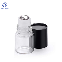 Flacons compte-gouttes en verre ambré transparent de 1 ml, 2 ml, 3 ml, 5 ml avec bouchon métallique, rechargeables, pour huiles essentielles, parfums et diffuseurs à bâtonnets