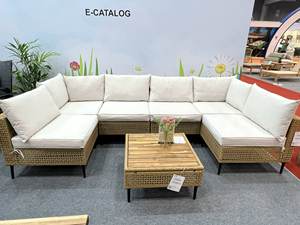 [BeNK] Nouveau design de salon de jardin en rotin pour véranda, jardin, cour, espace luxueux, ensemble de haute qualité 6 places - Product Image 6