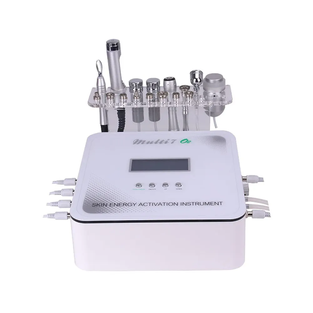 Multifunction 7 IN 1 Mesotherapy Beauty Equipement Dermabrasion Face Lift RF Cold Hammer Injector Micro Current Facial Machine