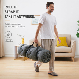 Matelas de lit de camp matelassé épaissi en gros, surmatelas portable pliable, tapis de couchage léger <span class=keywords><strong>pour</strong></span> lit de camp, <span class=keywords><strong>camping</strong></span>-<span class=keywords><strong>car</strong></span>, voyage double - Product Image 6