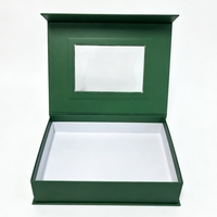 Boîte cadeau magnétique à couvercle rabattable personnalisée, emballage de dattes arabes, boîte cadeau de luxe, boîte de présentation rigide avec fenêtre