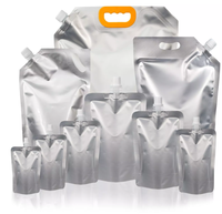 Sac souple à bec verseur en PET XuDong 250 ml, revêtement aqueux couleur CMYK pour détergent liquide, emballage en aluminium thermoscellable avec poignée