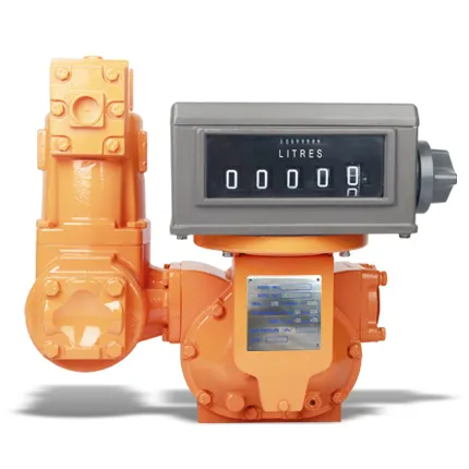 Mechanical pipeline flow meter  used for gasoline and diesel positive displacement flowmeter