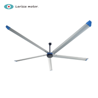 Ventilateurs industriels HVLS, ventilateurs de plafond durables de grande taille pour écuries de chevaux, écuries de bétail, contrôle de la vitesse à fréquence variable, entrepôt, station