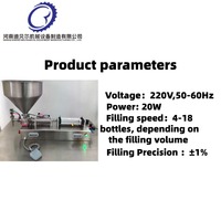 Machine de remplissage semi-automatique professionnelle pour sauces liquides, pâtes à haute viscosité, miel, chocolat, cacahuètes et savon