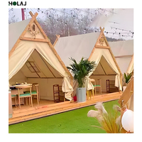 Carpa Gazebo Comercial Tipo A, Estructura de Acero y Madera Resistente, Carpa de Lona de Lujo para Eventos, para Restaurantes y Bares al Aire Libre