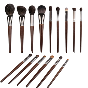 24pcs Goat Hair Makeup Brush Set Wooden Handle Face Concealer Brushes Custom Logo Private Label - Product Image 2