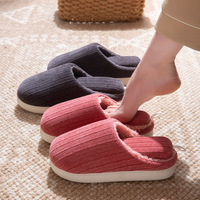 Chaussons d'hiver pour hommes et femmes, à usage domestique, à semelle épaisse, en peluche, antidérapants, en coton, doublure en fourrure artificielle, style Baotou, en caoutchouc thermoplastique