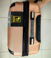 Ensemble de 3 valises de voyage en ABS, texture ondulée champagne, coque rigide, valise à roulettes, vente en gros