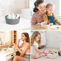 Paniers en corde de coton tressée, paniers de rangement, paniers empilables, tressés pour la chambre à coucher, le salon, le rangement, la décoration