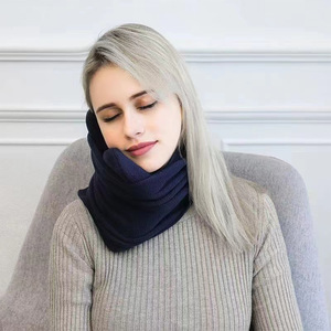 หมอนรองคอรูปตัวยู 28x26x14 ซม. พกพาสะดวก รองรับต้นคอ สำหรับเดินทางบนเครื่องบิน สำนักงาน รถไฟ ผลิตจากโพลีเอสเตอร์ แข็งแรง ทนทาน สำหรับผู้ใหญ่ - Product Image 1