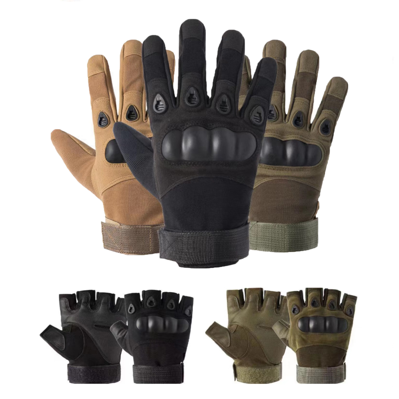 Hard Knuckle Finger less Climbing Outdoor Sport Workout Jagd Schießen Kampf Half Full Finger Tactical Gloves