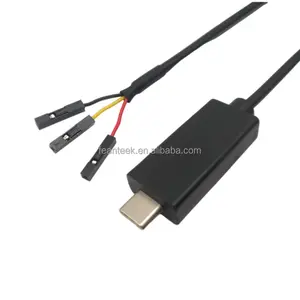 FT232RL Kabel Ujung Kawat Tipe C Ke 3 Pin, Kabel USB Ke TTL232 Debug Adapter TTL 3.3V Seri dengan VCC GND TXD RXD