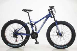 Neumático de 26 pulgadas 4,0 directo de fábrica, 21 velocidades, marco de acero de alto carbono, llanta de aleación de aluminio, freno de disco, bicicleta híbrida para montar en la nieve - Product Image 5
