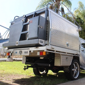 Aluminum Waterproof Dustproof Lightweight Portable Outdoor Truck Ute Canopy Dual Cab Ute Tray <b>Tool</b> <b>Box</b> 2 Compartments Lockable - Product Image 6