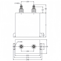 Condensateur de puissance shunt basse tension auto-réparateur immergé dans l'huile Gaoyun ACMJ 0.45-40-3 triphasé 50Hz 40 Kvar 450V