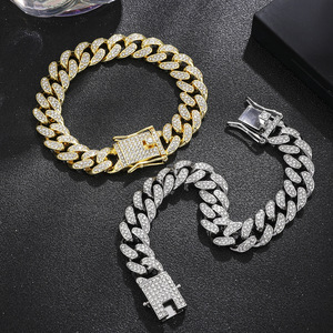 Vielseitiger Modeschmuck Hip Hop 18 Karat vergoldet Männer Frauen Cuban Link Chain Choker Halskette - Product Image 1