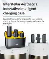 Microphone cravate sans fil J13 Pro à réduction de bruit, affichage numérique, étui de charge, enregistrement audio et vidéo, mini micro IOS/Android