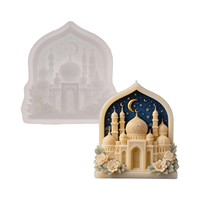 NOUVELLE ARRIVÉE - MOLD EN SILICONE EN FORME DE MOSQUÉE SOUS LE CIEL ÉTOILÉ - Pour la fabrication de bougies aromatiques
