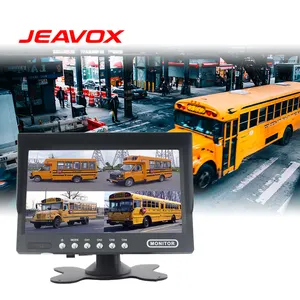 7 "Quad View Monitor 1/2/3/4 Kamera Mobil Opsional 800*480 TFT Layar LCD Tampilan Belakang Zona Buta Pemantauan Membalikkan Monitor Bantuan