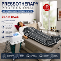 Thérapie de pressothérapie professionnelle à 24 chambres d'air pour drainage lymphatique, analyse corporelle complète, détoxification et récupération