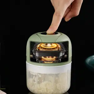 Hachoir à ail électrique sans fil Mini robot de cuisine Hachoir à oignons et légumes