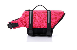 Giubbotto di salvataggio per cani professionale con Design stampato a righe Oxford Ripstop e stile riflettente regolabile ad alta galleggiabilità giubbotto di salvataggio estivo per animali domestici - Product Image 5