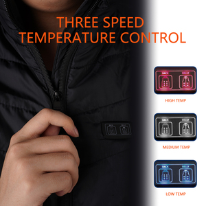 Gilet invernale Casual da uomo con riscaldamento a 10 Zone e gilet regolabile con batteria ricaricabile USB per chiusura a cerniera - Product Image 3
