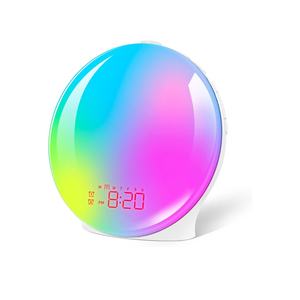 Despertador con Luz de Amanecer, Doble Alarma, Simulación de Atardecer, Ayuda <span class=keywords><strong>para</strong></span> <span class=keywords><strong>Dormir</strong></span>, con Radio FM y Luz Nocturna RGB <span class=keywords><strong>para</strong></span> Dormitorio - Product Image 6