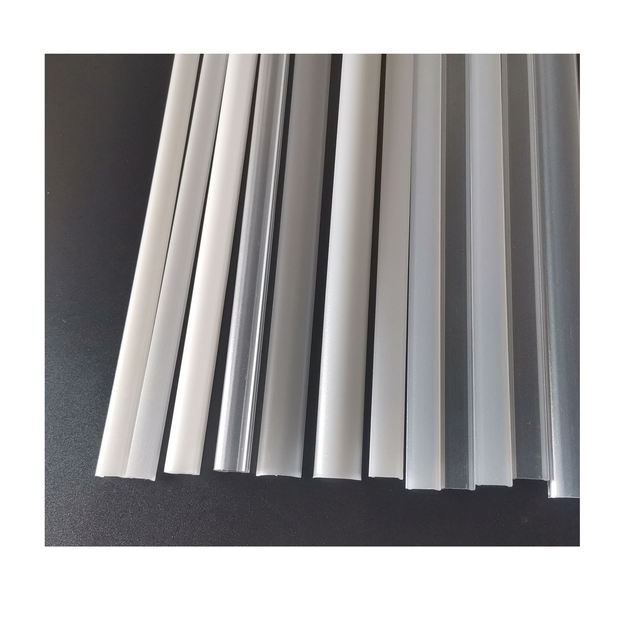 Custom Plastic Extrusion Led Light Diffuser for Tube Lamp Linear Strip square Cover Made of Milky White Black Polycarbonate Pc