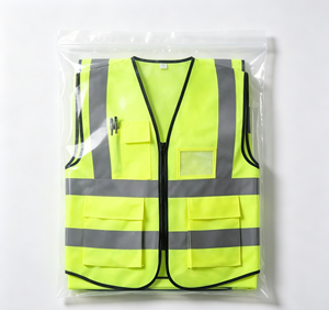 Camiseta de Alta Visibilidad para Trabajo de Construcción, Talla Grande, Color Naranja Fluorescente, Manga Larga, con Cinta Reflectante - Product Image 5