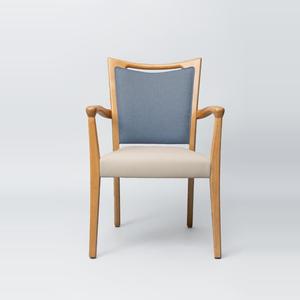 Chaise en bois massif avec dossier pour senior, fauteuil pour maison de retraite et centre de bien-être - Product Image 3