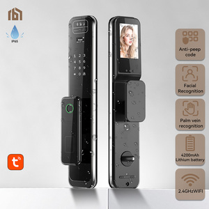 스마트락 얼굴인식 비디오 인터콤 <span class=keywords><strong>WiFi</strong></span> 알루미늄 합금 바디 다중 도어 IP65 방수 투야 앱 - Product Image 1