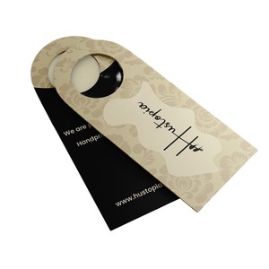 Folleto promocional personalizado para colgar en la puerta de la habitación, con gancho irregular, impreso para la empresa - Product Image 2