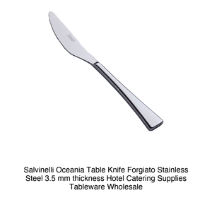 Couteau de table forgé Salvinelli Oceania en acier inoxydable 18/10, épaisseur 3,5 mm - Product Image 2