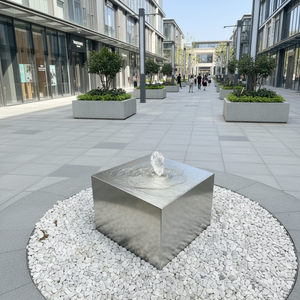 Grandes boules de <span class=keywords><strong>fontaine</strong></span> creuses en acier inoxydable, décoration paysagère extérieure, éclairage <span class=keywords><strong>solaire</strong></span>, design moderne, taille et couleur personnalisables - Product Image 6