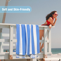 FF4239 microfibre séchage rapide léger voyage piscine serviette de bain 90*180cm sans sable rayé serviette de plage