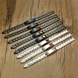 Fashion Jewelry Twisted Healthy Magnetic Bracelet Custom Enamel Stainless Steel Bracelets <b>for</b> <b>Men</b> - Product Image 2
