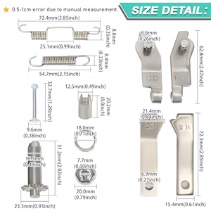 Kit de quincaillerie de frein de stationnement arrière en acier inoxydable Outils de ressort de frein de stationnement compatibles avec Chevy Corvette C2 <span class=keywords><strong>C3</strong></span> LH & RH 1965-1982 - Product Image 2