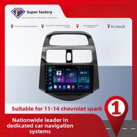 Chevrolet Spark Beat Matiz Creative 2010-2014 için 9 inç Android 12 Carplay Multimedya Video Oynatıcı GPS Navigasyonlu Araç Radyosu