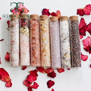 Sales de Baño Naturales de Cristal Rosa del Himalaya S&Soak al por Mayor con Aceites Esenciales y Flores Secas para el Alivio del Estrés y la Relajación Muscular - Product Image 1