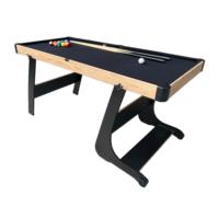 Mesa de Billar Plegable de MDF de 4.5 pies para Deportes Familiares, Ahorro de Espacio, con Palos de Billar y Ruedas, Logotipo Personalizado, Compatible con OEM y ODM